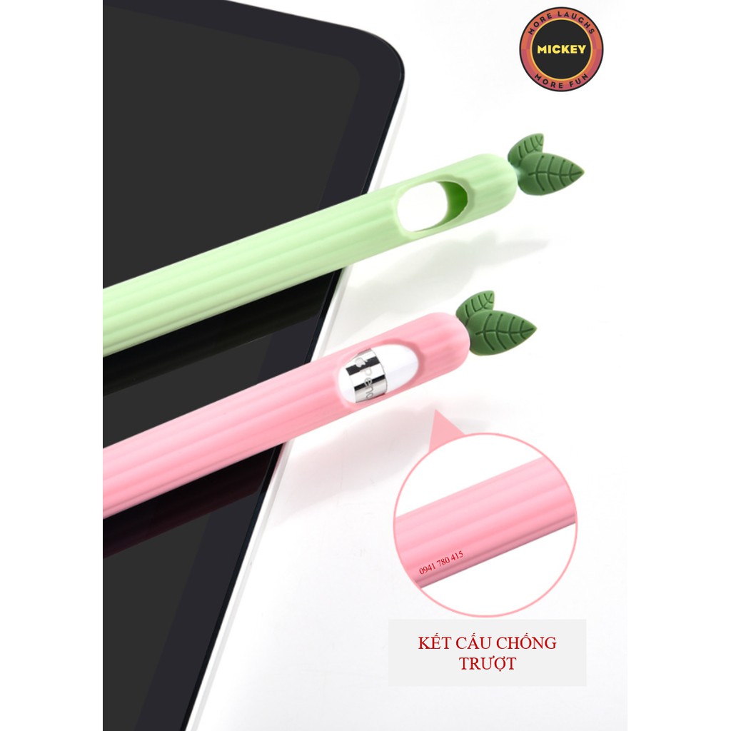Ốp silicon bảo vệ bút cảm ứng Apple pencil 1 & 2 nhiều màu đa dạng