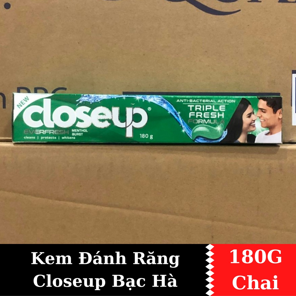 Kem Đánh Răng CLOSEUP 180g Trắng Răng Thơm Miệng Tinh Thể (Băng tuyết - Bạc Hà)