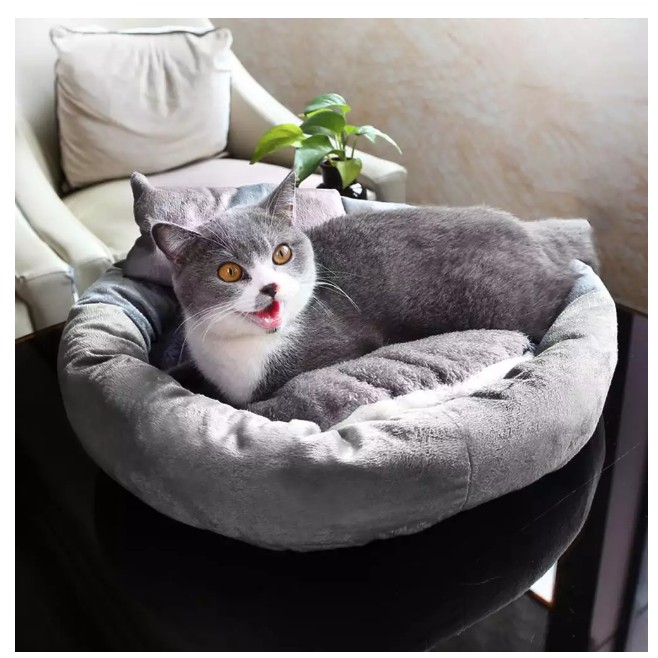 Nệm Ngủ Tròn Cho Chó Mèo , êm ái và ấm áp cho mùa lạnh