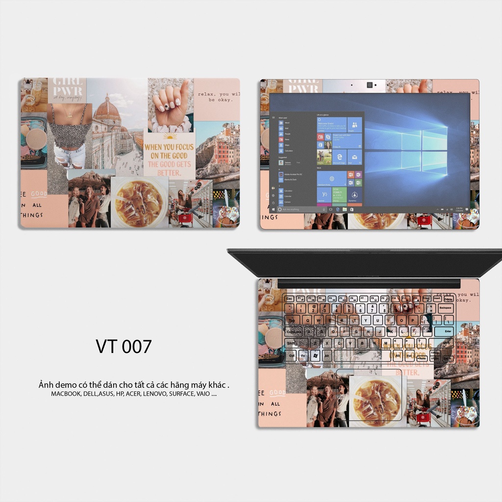 Skin Dán Laptop - Mẫu Vintage (new) - Skin theo kích thước từng máy