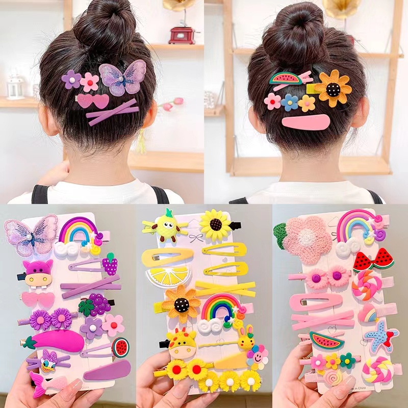 Set  Kẹp Tóc Hình Trái Cây Dễ Thương Thời Trang Cho Bé Gái