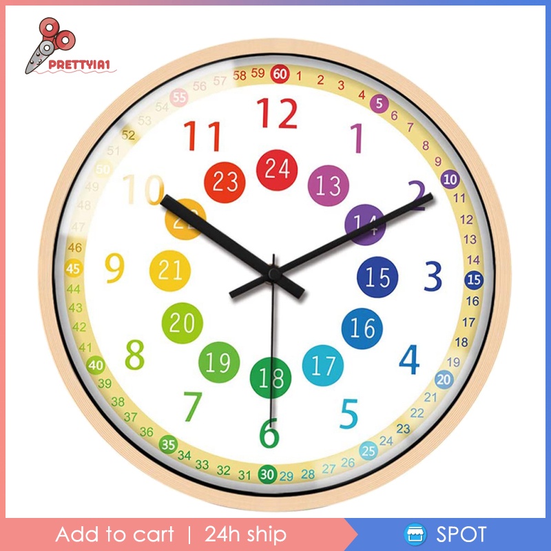 [Prettyia1] Đồng Hồ Treo Tường Chạy Pin 12 &quot;