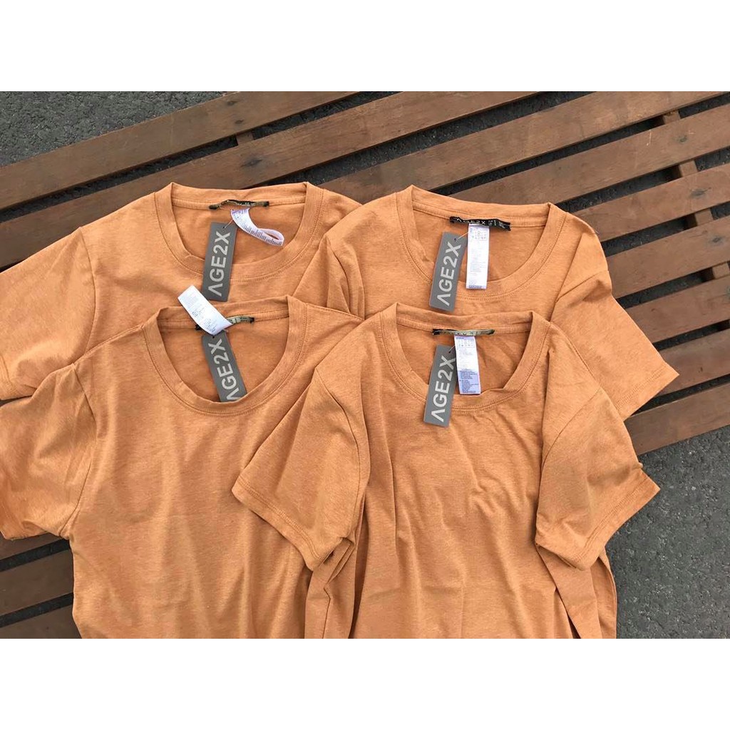 Áo Thun trơn Unisex AGE2X tone màu Thu Đông ấm áp hàng VNXK
