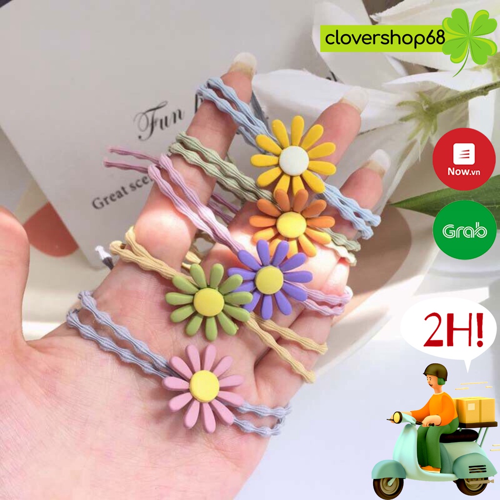 Chun buộc tóc, dây buộc tóc hoa thời trang #CB107 [LẺ 1 CHIẾC]