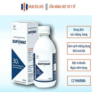 Dung dịch súc miệng khử mùi hôi, viêm amidan, viêm họng, nấm miệng SUPOWAT