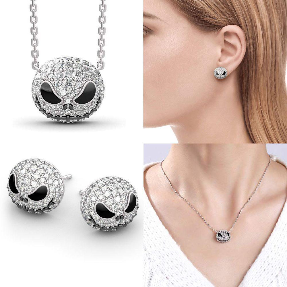 Mih Bông Tai Đầu Lâu Dây Xích Thời Trang Giáng Sinh