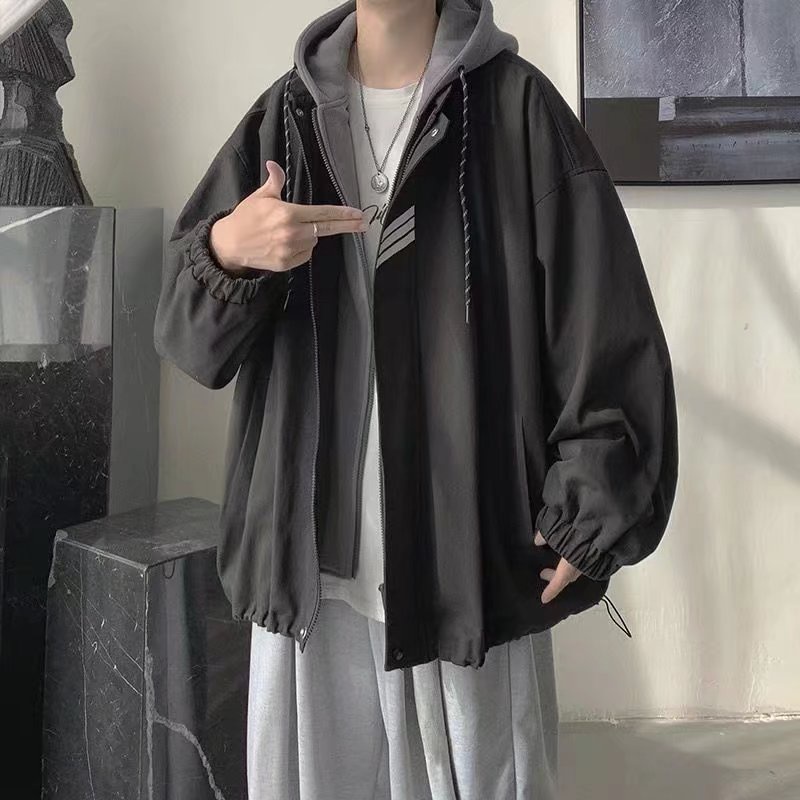 Áo Khoác Hoodie Dáng Rộng Thời Trang Phong Cách Hàn Quốc Cho Nam