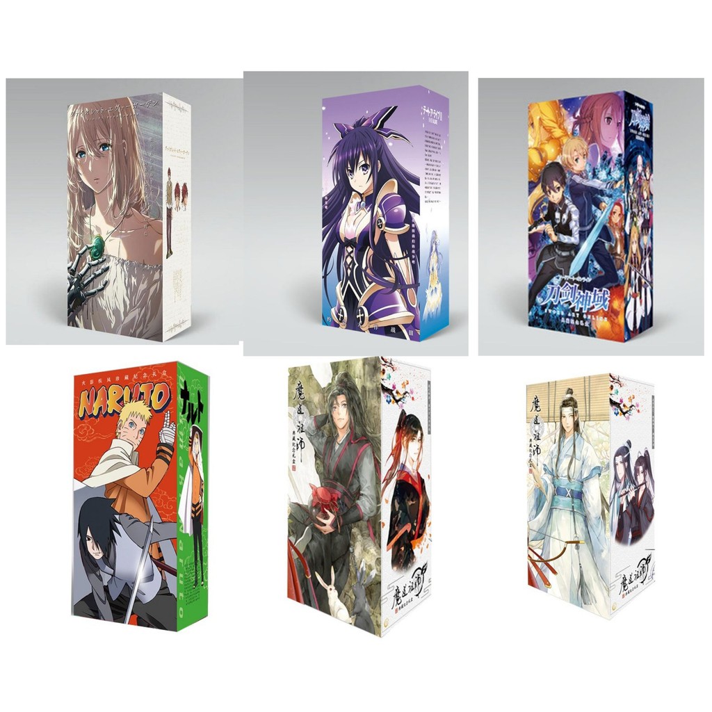 Hộp quà tặng hình chữ nhật đứng anime NARUTO DATE A LIVE SWORD ART ONLINE VIOLET EVERGARDEN