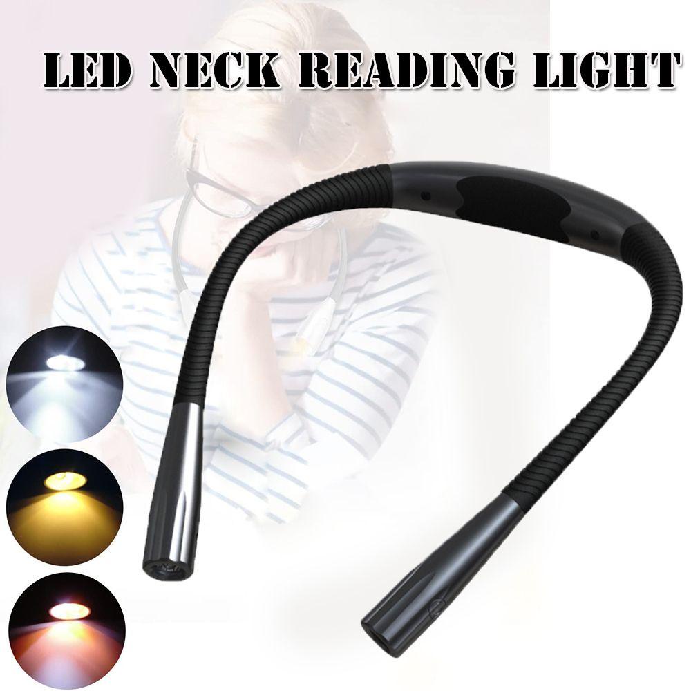Đèn LED Đọc Sách Đeo Cổ 3 Màu Có Thể Sạc Lại Tiện Dụng