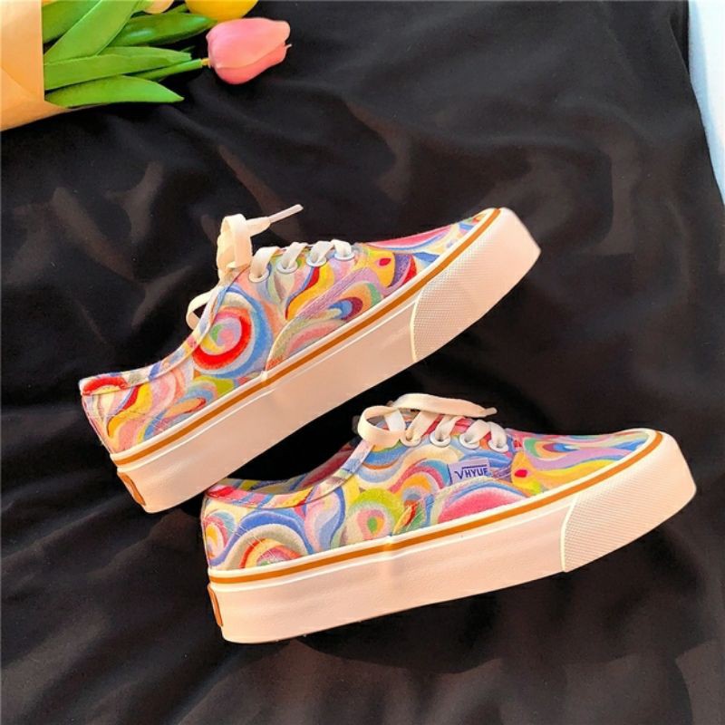 6:30PM Order Mã 011 Giày sneaker ulzzang dáng vans basic phối màu độc lạ