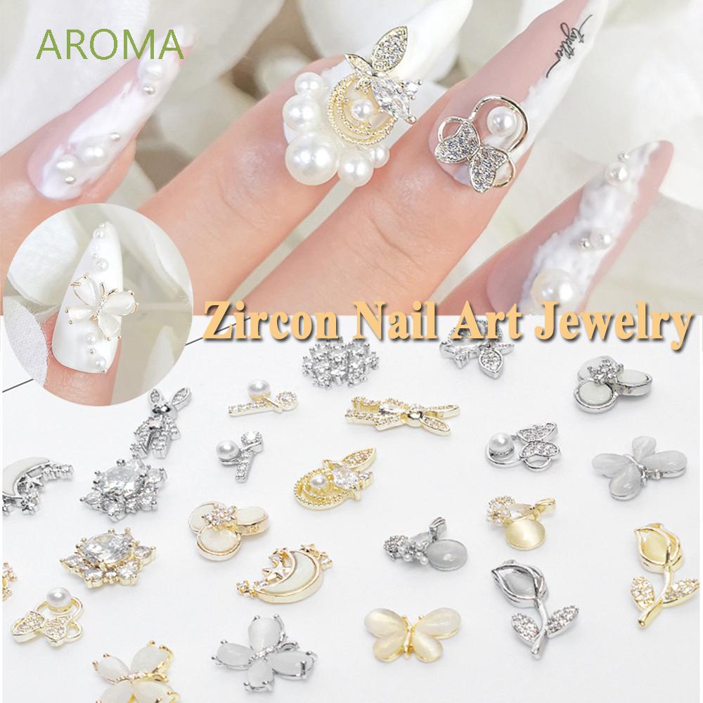[Hàng mới về] Phụ kiện hình 3d lấp lánh trang trí móng tay nghệ thuật diy nhiều mẫu tùy chọn