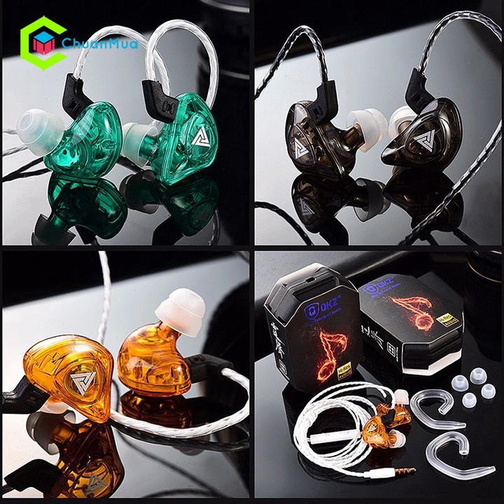 Tai nghe nhét tai Hifi QKZ AK5 khử tiếng ồn chất lượng cao với micro