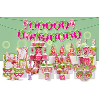Set MEGA trang trí sinh nhật chủ đề Dâu Tây