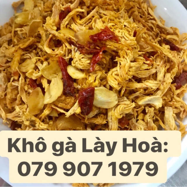500g Khô gà Bơ tỏi cay  Lày Hoà: 1 túi zipper 500gr