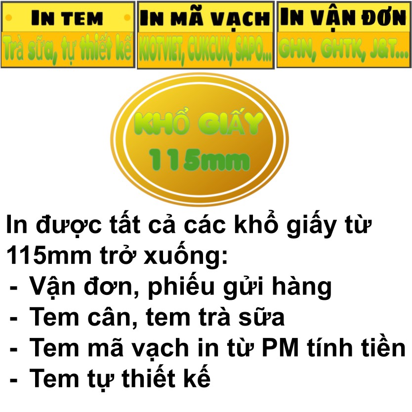 XP-420B [LAN+USB] máy in vận đơn TMĐT, phiếu gửi hàng, tem decal giá tiền, trà sữa, tự thiết kế khổ 115mm | WebRaoVat - webraovat.net.vn