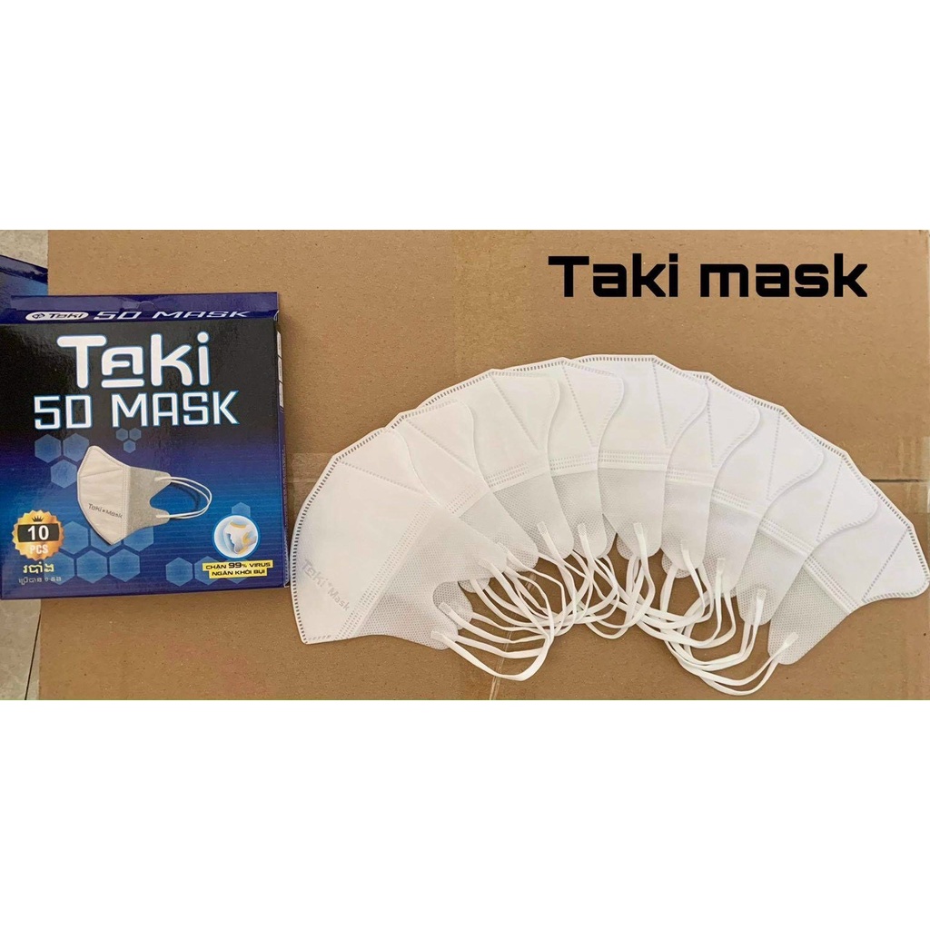 [Có Sẵn] Hộp 10 Chiếc Khẩu Trang Y Tế 5D Mask Taki Công Nghệ Nhật Bản Trơn/Hình Dành Cho Mọi Lứa Tuổi