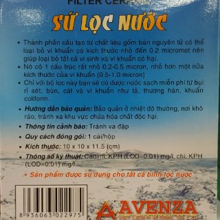 Cục sứ lọc Avenza