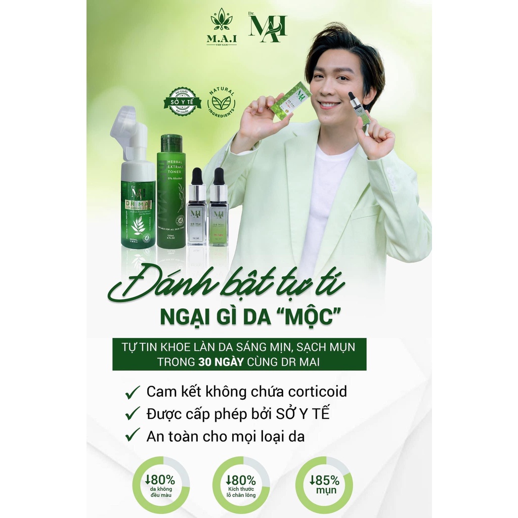 Sữa Rửa Mặt Ngăn Ngừa Mụn Dr Mai 120ml Dành Cho Da Dầu Nhạy Cảm