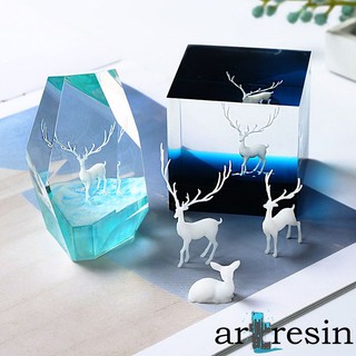 Mô Hình 3D Trang Trí Resin - Nai Sừng Tấm