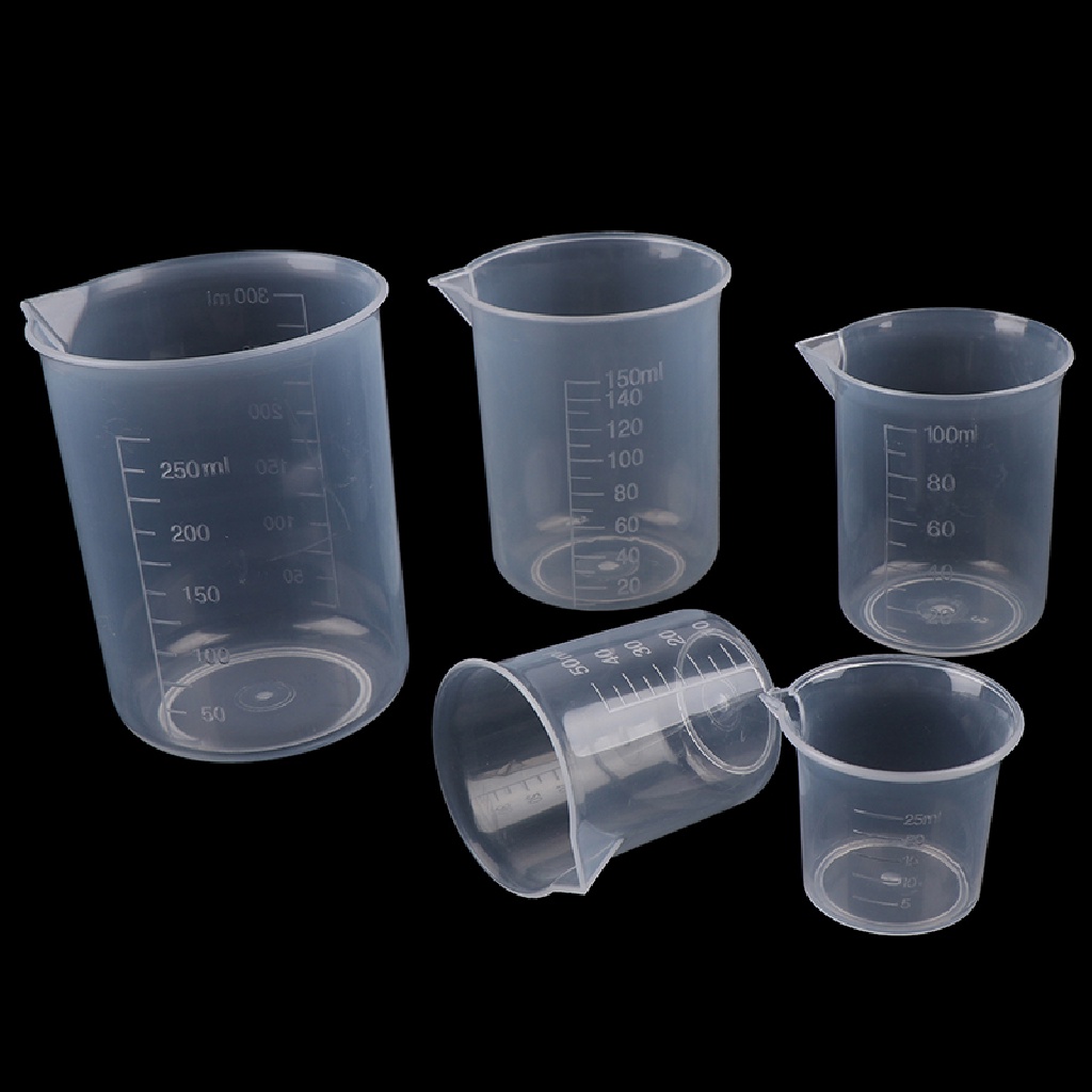 Set 2 cốc đo lường bằng nhựa PP trong suốt an toàn tiện dụng cho nhà bếp