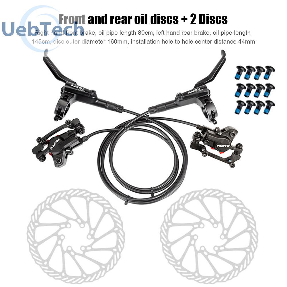 Bộ phanh thủy lực uebtech toopre cho xe đạp MTB có đĩa phanh trước sau chất lượng tốt