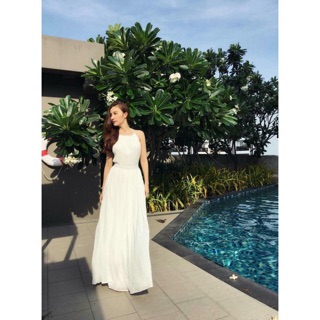 Váy maxi trắng