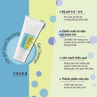 Sữa Rửa Mặt Dạng Gel Dịu Nhẹ Cosrx Low PH Good Morning Gel Cleanser 150ml