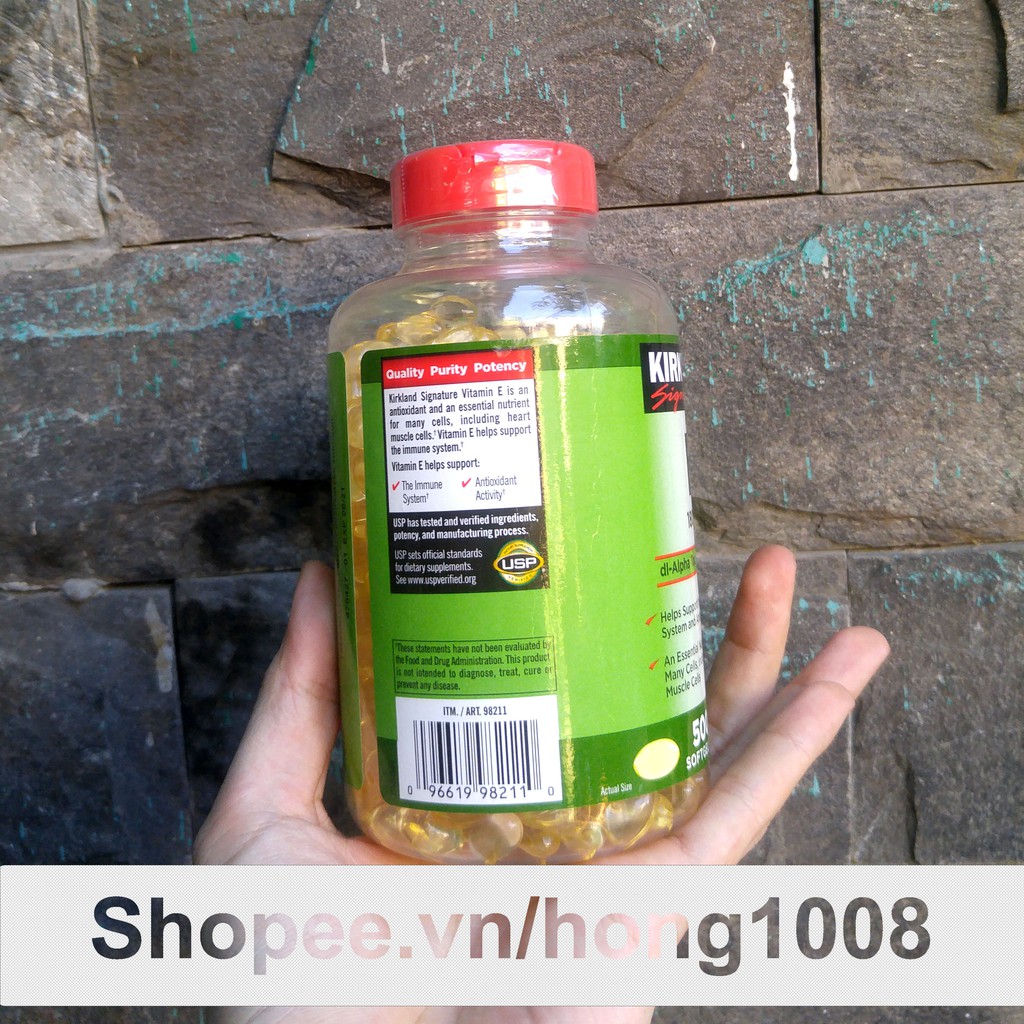 [Mã COSHOT27 giảm 10% đơn 300K] Viên Uống Vitamin E 400 IU 500 Viên Kirkland Của Mỹ - Đẹp Da Làm Chậm Lão Hóa ND | BigBuy360 - bigbuy360.vn
