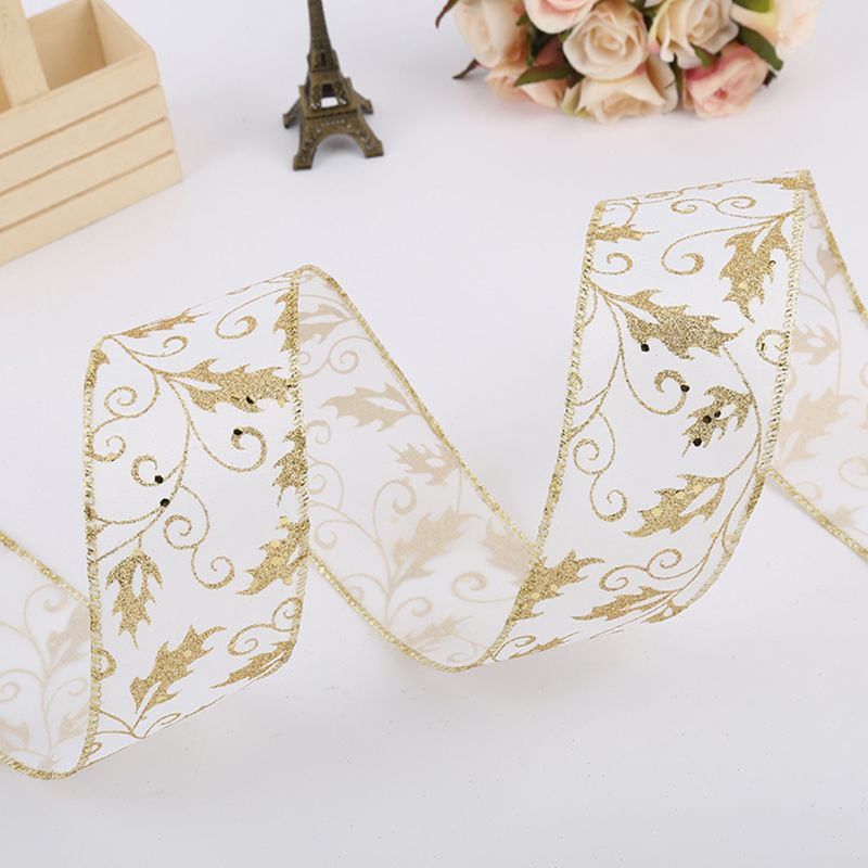 Cuộn Dây Ruy Băng Hình Bông Tuyết Lấp Lánh Dài 10 Yards