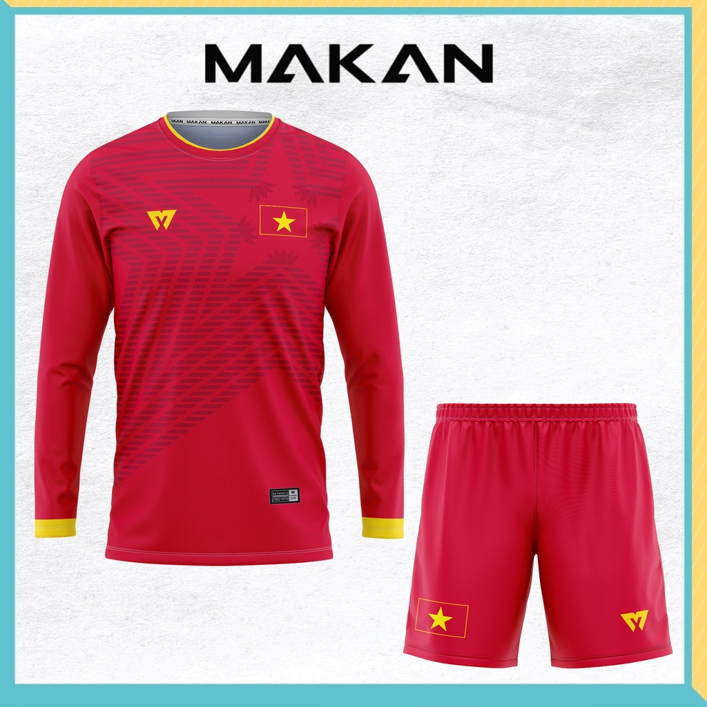 Quần áo đá banh đẹp nam nữ trẻ em tay dài CLB KTD001