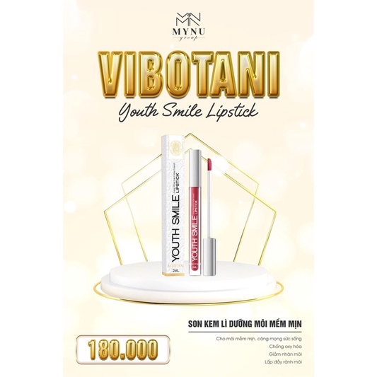 Son kem dưỡng lì vibotani màu đỏ cam - Vibotani Youth Smile Lipstick