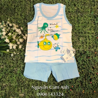 Bộ ba lỗ cotton cho bé