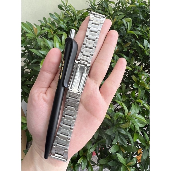 Dây Đeo Đồng Hồ Bằng Thép Không Gỉ Màu Vàng Pha Trắng size 20 20mm - mã 010