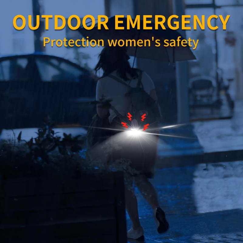 Móc Khóa Báo Động An Toàn 130dB Có Thể Sạc Lại Cho Học Sinh / Người Lớn Tuổi