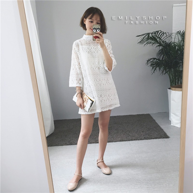 Đầm len dáng suông Emilyshop ulzzang