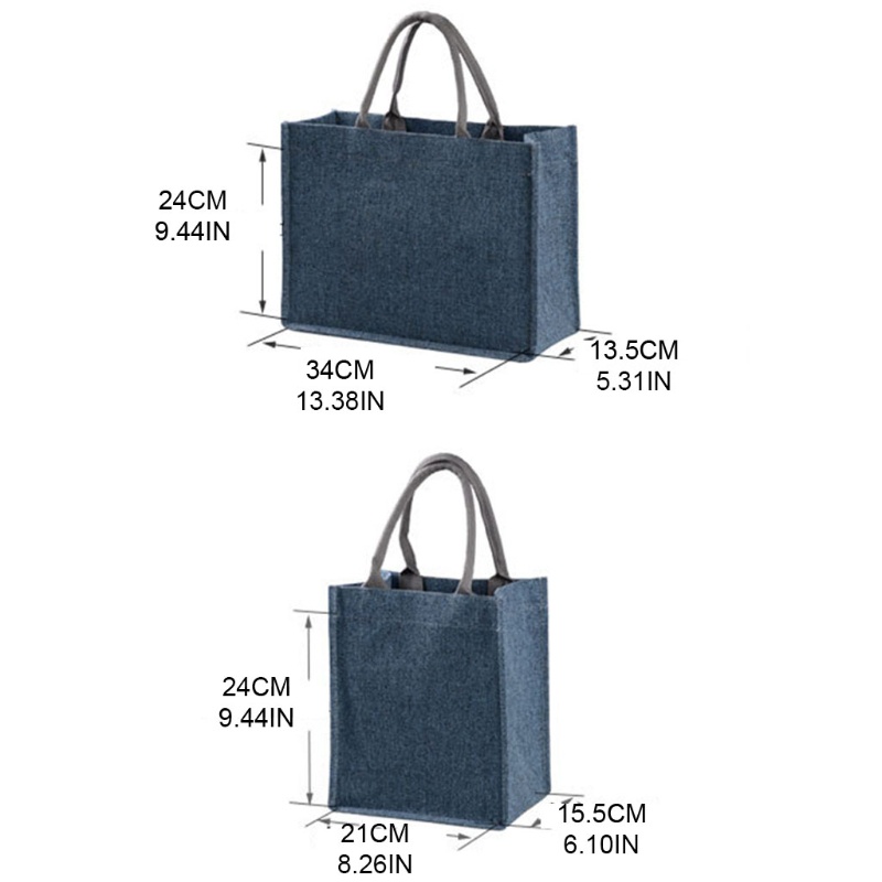 Túi Tote Vải Bố Kích Thước Lớn Có Tay Cầm Có Thể Tái Sử Dụng Dùng Đi Mua Sắm