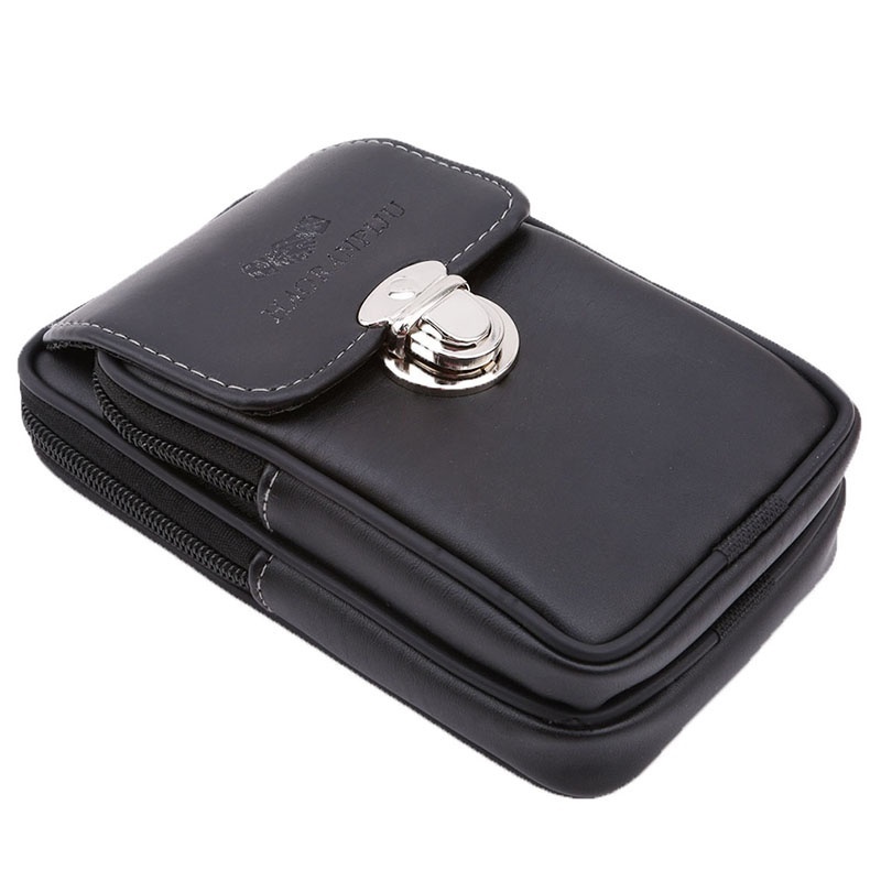 Túi Đeo Hông Đựng Điện Thoại / Thuốc Lá Bằng Da Pu Hai Lớp Thời Trang Cho Nam | BigBuy360 - bigbuy360.vn