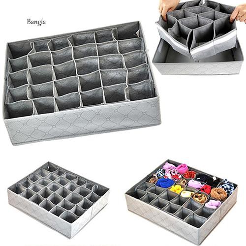 Hộp 30 ngăn đựng đồ lót tất chân ngăn nắp tiện dụng