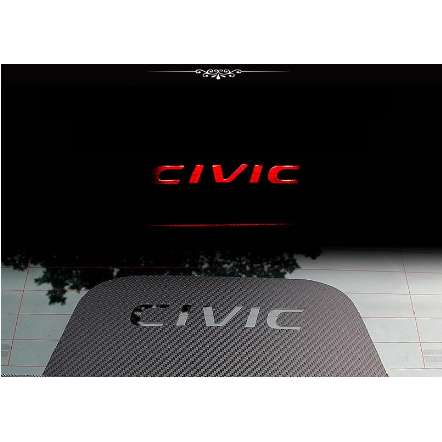 Miếng dán đề can trang trí đèn phanh xe ô tô Honda Civic 2017 2018
