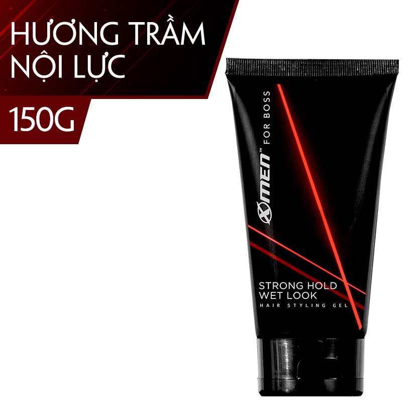 Keo vuốt tóc X-Men For Boss Gel STRONG HOLD WET LOOK 150G Hàng chính hãng