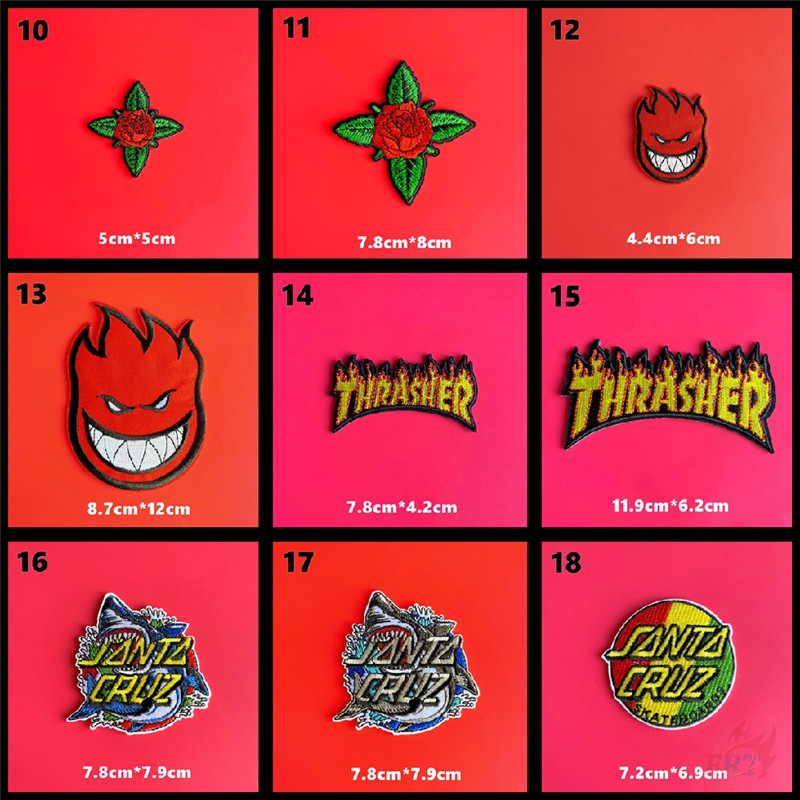 ☸ Sticker Ủi Thêu Hình Ván Trượt Thời Trang ☸ 1 Miếng Vá Ủi Quần Áo Hình Huy Hiệu (22 Phong Cách)