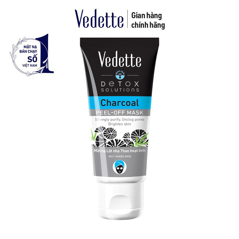 Mặt Nạ Lột Nhẹ Than Hoạt Tính Vedette  50ml