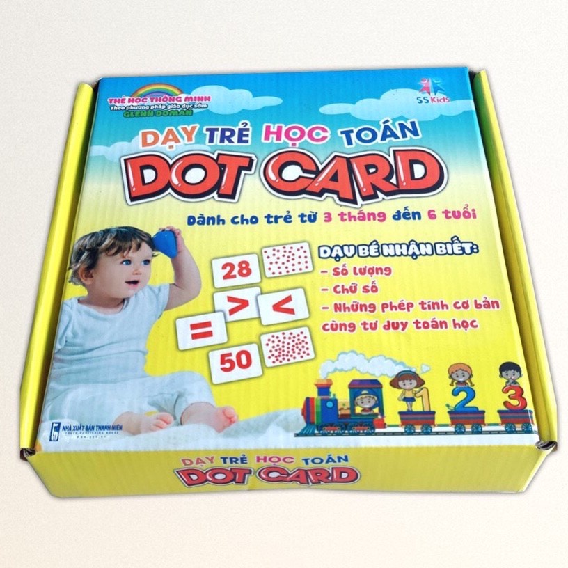 Dot Card - Bộ Thẻ Flashcard Dạy Trẻ Học Toán Theo Phương Pháp Glenn Doman Từ 3 Tháng Đến 6 Tuổi - Học Số Đếm, Phép Toán
