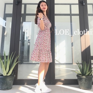 Đầm trễ vai cherry