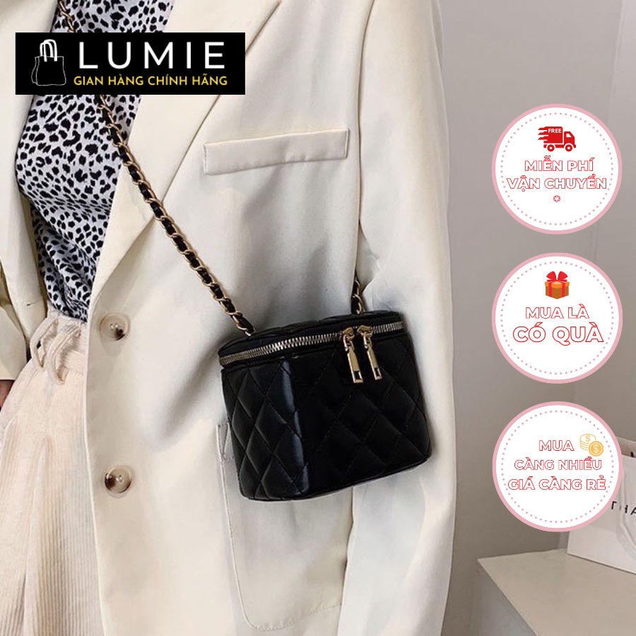 Túi xách nữ đeo chéo, đeo vai Lumie, dùng đi chơi, đi học, dự tiệc, chất da đẹp, thời trang cao cấp size 12cm LB229