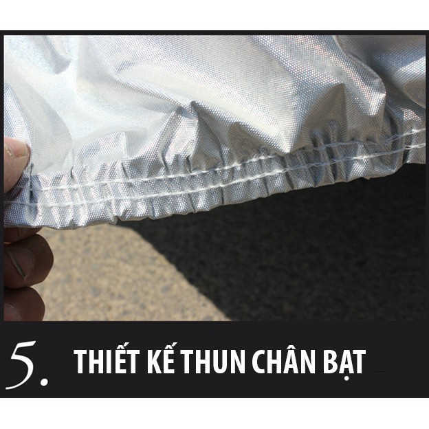 Bạt Phủ Xe Ô Tô 7 chỗ Tráng Nhôm Cao Cấp Hàng dày dặn