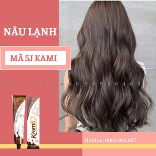 Thuốc nhuộm tóc, thuốc nhuộm màu nâu lạnh, kèm trợ nhuộm siêu dưỡng tại nhà