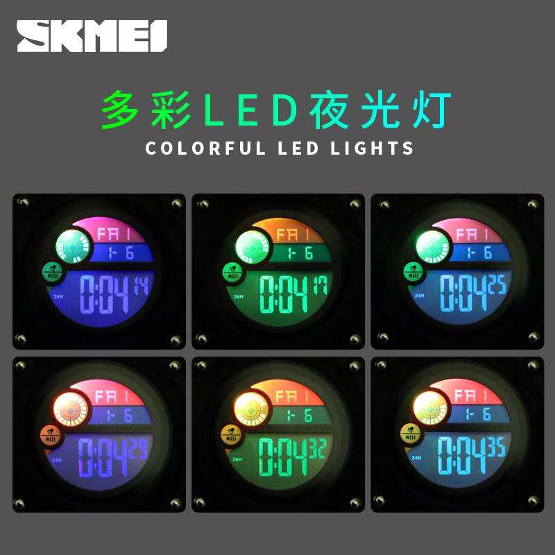 Đồng Hồ Điện Tử Chống Thấm Nước Có Đèn Led Nhiều Màu Cho Bé | BigBuy360 - bigbuy360.vn