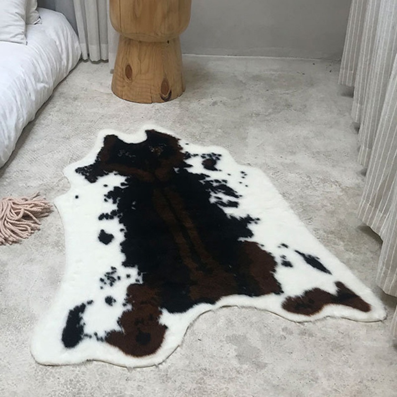 Vỏ Bọc Đệm Ghế Ngồi Bằng Lông Giả Kiểu Dân Tộc In Họa Tiết Động Vật / Hổ / Bò Sữa