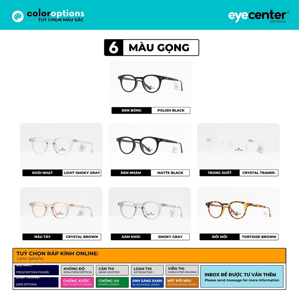 Gọng kính cận nam nữ chính hãng K41S EYECENTER nhựa dẻo cao cấp nhập khẩu by Eye Center Vietnam